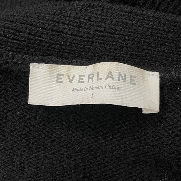 Everlane Black Cashmere & Wool Blend Long Knit Cardigan Sweater, M/L - Picture 5 of 6
